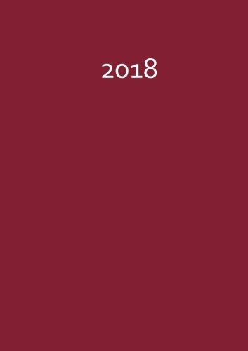 Kalender 2018 - A5 - RUBINROT: Wochenkalender - DIN A5 - Eine Woche pro Doppelseite