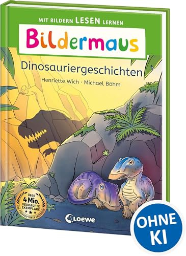 Bildermaus - Dinosauriergeschichten: Mit Bildern lesen lernen - Ideal für die Vorschule und Leseanfänger ab 5 Jahren - Mit Leselernschrift ABeZeh