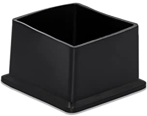 Flyshop Stuhlbeinkappen, Quadratisch, Schwarz, 60 x 60 mm, 4er Pack | Bodenschutzkappen, Geruchloses PVC