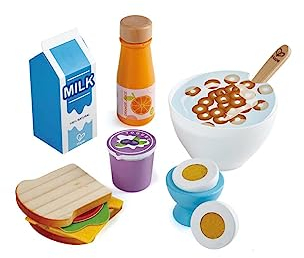 Hape Frühstücks-Set | Küchen-Fantasiespiel mit Frühstückszubehör für Kinder