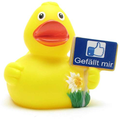 Duckshop Gefällt Mir Badeente I Quietscheente I L: 8 cm