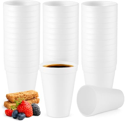 Concession Essentials 16oz Disposable White Foam Cups - Pack of 100ct