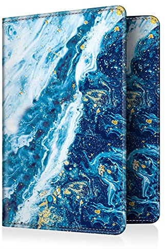 FINTIE Reisepass Impfpass Hülle, Kunstleder Reisepasshülle Travel Organizer | RFID-Blockier für Kreditkarten, Ausweis, Reisedokumente Damen Herren,