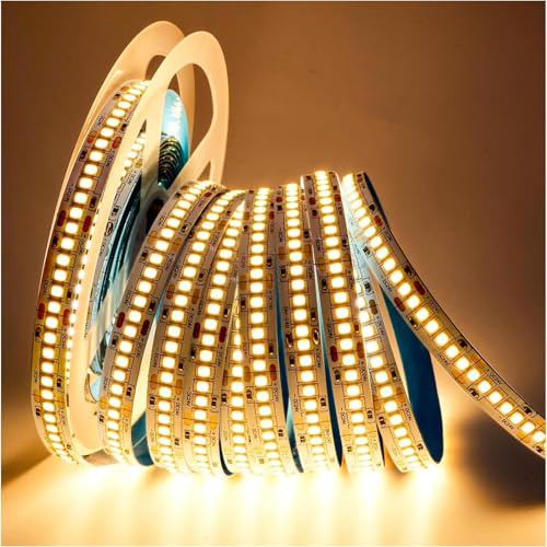 Tira adhesiva de 1200 LED 2835 de 24 V y bobina de 5 metros, 90 W, alta luminosidad y 8100 lúmenes, bajo consumo