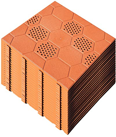 ArtPlast Easy Set 20 baldosas plásticas para Suelo Exterior en Panal, Terracota