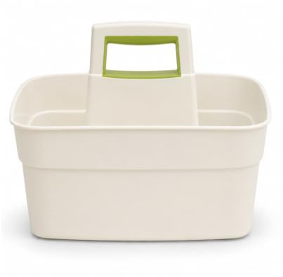 VR7 Kitchen Cleaning Caddy with Carry Handle | Multi-Purpose Storage Organiser for Cleaning Supplies, DIY Tools & Household Essentials | Holds up to 6 x 2L Bottles (Cream)