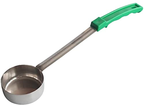 DOITOOL Stainless Steel Pizza Spread Ladle 4oz Soup Spoon Plastic Handle Multifunctional Kitchen Cooking Spoon for Pizza Sauce Ketchup and Soup