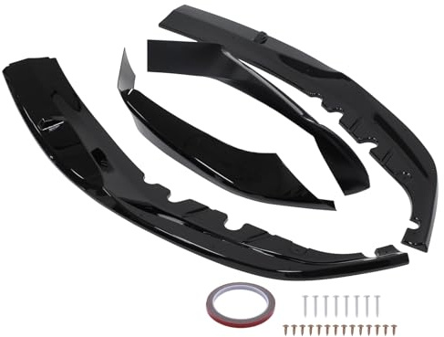 Front Spoiler Stoßstange Lippe Stoßfänger Schutzleiste Frontlippe Zierleiste Frontspoiler Splitter Frontansatz Frontschürze Diffusor Reparatursatz schwarz vorne unten für 5er G30 G31 Touring 2016-2020