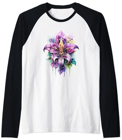 Fleur de Lys, französische Lilie, Blume, Sommer, Symbol, Karneval Raglan
