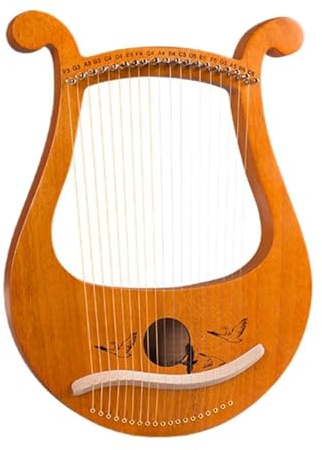 harfe instrument 1set 19 Saiten Mahagoni Leier Harfe Musical Instrument Mit Stimmschlüssel Ersatz String Mahagoni Musical Instrument Teil(Wild goose)