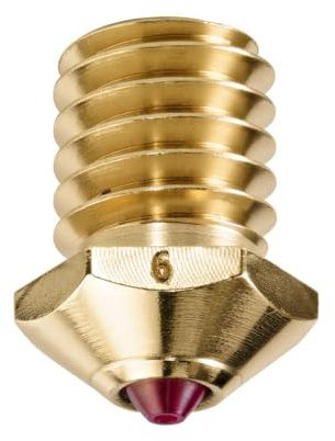 DUROZZLE 3D-Drucker Rubin-Düse 0,6 mm für Bambu Lab P1P / P1S / X1 / X1C aufgerüsteten Hotend, Hochgeschwindigkeits-3D-Druck, gehärtet & abriebfest (Bambu Lab, 0,6 mm)