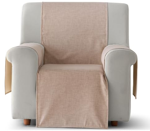 GAMUSI Sesselbezug, wasserdicht, schmutzabweisend, Relaxliege, Bezug für Ohrensessel, 1-Sitzer, Beige