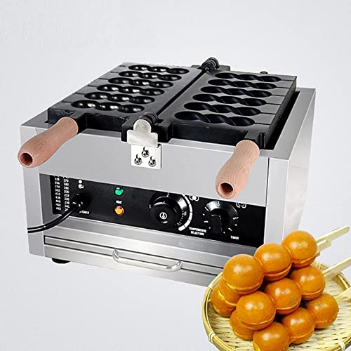 vhdurike Commercial Bubble Waffle Maker, 1400W Stainless Electric Waffle Baker Machine, Nonstick Waffle Balls Maker Iron for Restaurants, Cafes, Shops