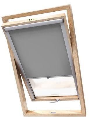 Stylo Estor Opaco para Ventanas De Tejado – para Ventanas FAKRO - 100% Opacidad - Aluminio para Ventanas FAKRO – Aislamiento Térmico – Protección Solar - Gris FAKRO 78/98