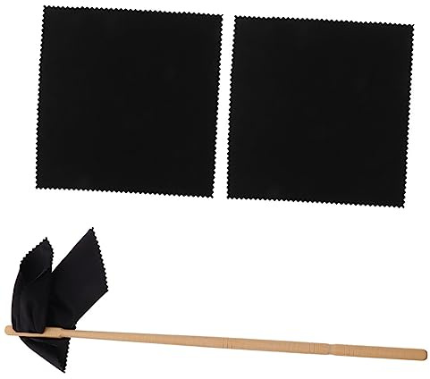 Flötenreinigungsset 1 Satz mit Flötenreinigungsstab, Instrumentenzubehör | Feine Textur, Weichere Reinigung, Tragbar, mit Reinigungstüchern und Schwarzem Stab für Flöte