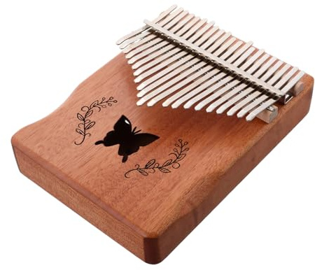 DECHOUS Holz Finger Daumenklavier Instrument Tasten Kalimba Für Anfänger Tragbar Zuhause Junge Mädchen Erwachsene Musikalisch Miniatur Anhänger Spielzeug