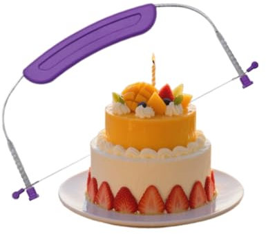 Professional Cake Slicer - Leveller Cutter for Kitchen Accessories Baking Tools (Purple)