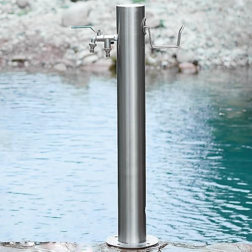 Fontaine Exterieure de Jardin, Pompe à Eau for Jardin, Colonne D'eau de Jardin Verticale en Acier Inoxydable 304，Irrigation/Lavage du Jardin(86cm/33in kit D)