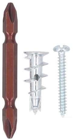 50 Vis de Cloisons Sèches en Zinc, Kit Complet et Vis, Prend en Charge jusqu'à 50 Livres, des Fil Profondeur pour responsabilité sur 3/8, 1/2 ou 5/8 Murs, évite les Dommages au Mur, Idéal pour