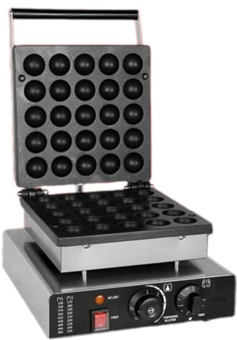KHZKHC Mini Crêpière Hollandaise, Gaufrier Électrique, 25 Grilles, 1750 W, Professionnel, 40 Mm De Diamètre, Dorayaki, Acier Inoxydable Antiadhésif, pour La Maison, La Cuisine Et Le Restaurant