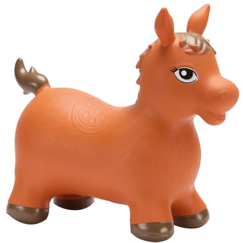 ToyToyToy Sprungpferd Hüpfpferd Hüpftier Hüpfpony 62 cm Verschiedene Motive (Pony/Pferd (braun))