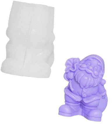 JDNH Moldes de silicona de resina epoxi de Papá Noel, para manualidades, escayolas de Navidad, adorno de silicona