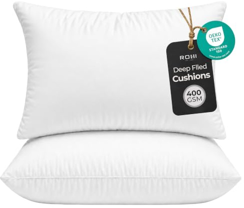 Rohi 2 Pack Deep Filled Cushion Inserts 30 x 50cm (12x20) 400GSM Pads