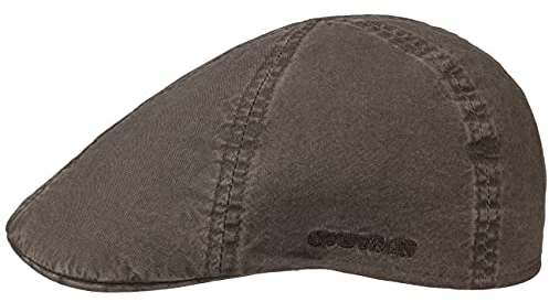 Stetson Texas Organic Cotton Flatcap Herren Nachhaltige Schiebermütze mit Bio-Baumwolle UV-Schutz Herrencap Frühling Sommer braun L (58-59 cm)