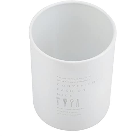HERCHR Porta Utensilios de Acero Inoxidable, Porta Palillos Estante para Secar Utensilios de Cocina Fregadero Blanco Porta Cucharas de Cocina para Encimera