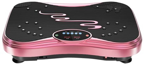 NIMTO Vibration Plate Exercise Machine Whole Body Workout Vibration Fitness Platform for Home Fitness & Weight Loss + Remote + Loop Resistance Bands, 999 Levels