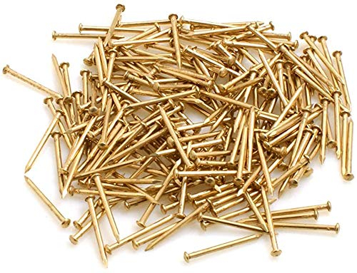 Design61 Chiodi a testa tonda 1,8 x 25 mm, ferro ottonato, 100 g, circa 190 pezzi