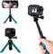 REYGEAK Supporto per treppiede estensibile per selfie stick telescopico per Hero11 Hero 10 Black Hero 9 Hero 8/7/6/5/4, MAX, DJI Osmo Action, Osmo Pocket e altre action camera