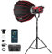 GVM Luz de vídeo LED de 200W con Softbox, Kit de iluminación de fotografía de 200W con Control de aplicación, luz de Estudio LED iluminación Continua 2700K-6800K, 45400 lux/1M, luz fotográfica