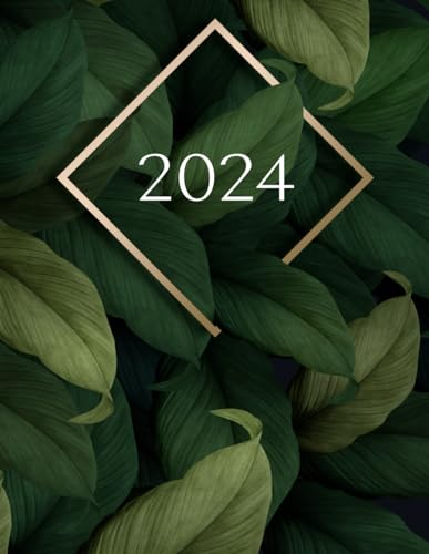 Kalenderbuch 2024: Mehr Platz, Mehr Möglichkeiten: Ihr XXL Kalender 2024 für grenzenlose Kreativität I Design Palmblatt Grün