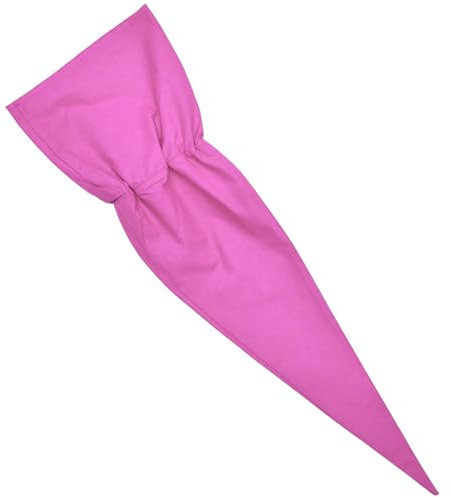 Schultüte Kissenbezug 100 cm Pink Zuckertüte Stoff Rohling 100% Baumwolle Kissen Schultütenkissen Kissenüberzug Reißverschluss Kopfkissen Kegel Form Kissenhülle für Jungen Mädchen