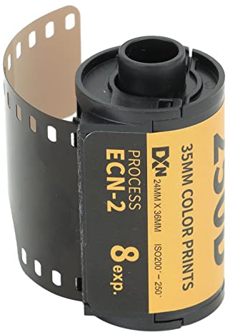 35mm Color Print Film, 200-250 Degree Light Sensitivity Colour Print Camera Film ECN-2 Color Negative film Wide Exposure Vintage Negative for 135 Camera (8 Sheets)