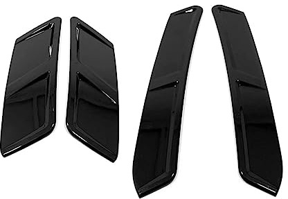 ROROL para Hyundai para Tucson para NX4 2021-2023 Embellecedor De Cubierta Lateral De Rueda Delantera Y Trasera De Coche Decoración Capó Ventilación Coche(Negro)