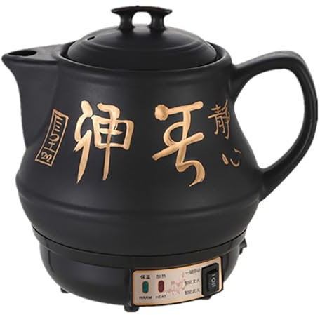 FXNFXLA Bollitore Elettrico Multifunzione per Medicina Cinese da 3-6 Litri, Pentola in Ceramica Nera, Pentola per Medicina Tradizionale Cinese, Pentola Automatica per La Salute
