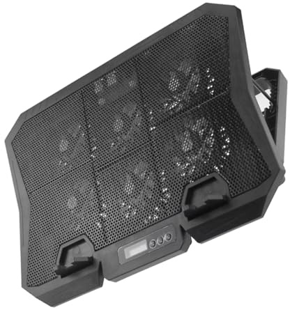 Homoyoyo Supporto Raffreddamento Laptop Ventilato Silenzioso con Ventole Regolabili Base Stabile Materiale Resistente Altezza Regolabile per Notebook Dissipazione Calore per Pc e Computer