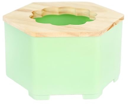 YAOHY Allround Transparent Hamsterbadkar Container Avtagbar Liten Pet Sandbad Behållare House Anti-Tip Sand Splashproof Hamster Sandbadbehållare(Green)