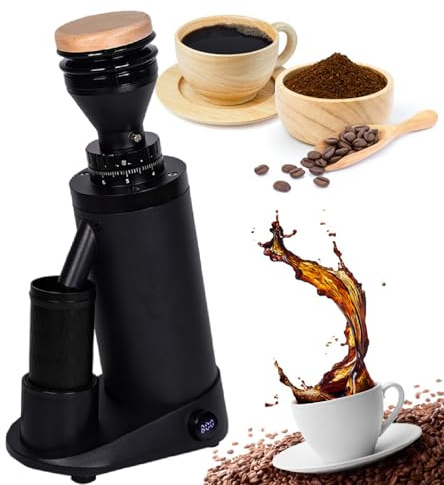 XEEAOFE Single-Dose Espresso Grinder with Flat/Conical Burr, 300-1500RPM Adjustment, for Espresso Moka Pots & Drip Coffee Conical