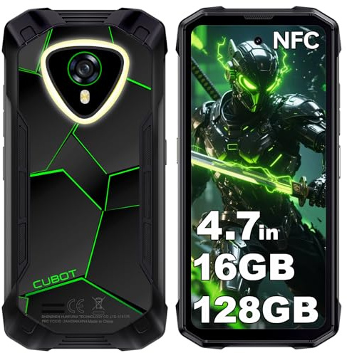 CUBOT Kingkong Mini 4(2026) Outdoor Smartphone, 16GB+128GB/1TB Outdoor Handy Ohne Vertrag, 4.7 Zoll 90Hz Baustellenhandy, Android 15, Campinglampe, 4700mAh, 48MP/Dual SIM/Face ID/NFC/IP68/Widevine L1