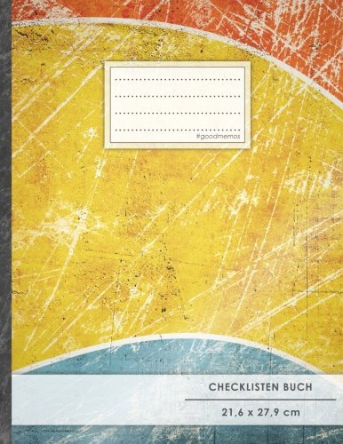 Checklisten-Buch: DIN A4 • 70+ Seiten, Soft Cover, Register, Farbig • #GoodMemos • 18 Checkboxen + Platz für Notizen/Seite (inkl. Register mit Datum uvm.)