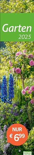 Garten Langplaner 2025: times&more Streifenkalender. Langer Wandplaner mit hübschen Gartenmotiven. Dekorativer Kalender zum Eintragen. (times&more Kalender Heye)
