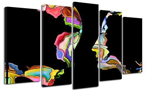 DECLINA Großformat, Kunstdruck auf Leinwand, Dekoration für Wohnzimmer, modernes Leinwand, 150 x 80 cm, Leinen, 150x80 cm