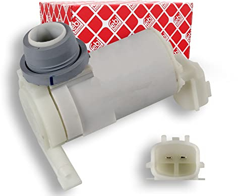 febi bilstein 109267 Waschwasserpumpe für Scheibenreinigungsanlage, mit Dichtring, 1 Stück | Kompatibel mit: ISUZU D-MAX II, NISSAN 370Z Coupe, 370Z Roadster, CABSTAR, GT-R, NAVARA, NP300 PICKUP, PATROL GR V Wagon