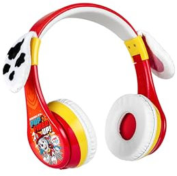 eKids Paw Patrol Bluetooth Headphones for Kids, Volume Reduced Wireless Headphones for School Home or Travel (Paw Patrol Marshall)
