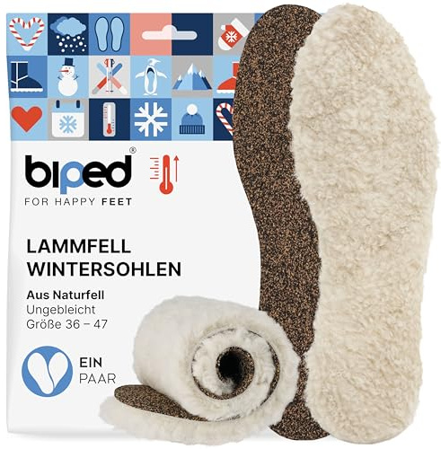 biped premium solette in pelle d'agnello - Non colorate, con parte inferiore in sughero e gomma riciclata - Solette riscaldanti in pelle d'agnello z2791(42-43)