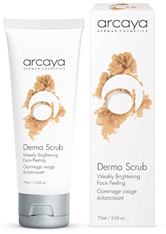 arcaya Derma Scrub Gesichtspeeling | Mildes Peeling mit Kieselgranulat, Aloe Vera und Kamille | Für normale, Misch- & Sensible Haut | Entfernt Abgestorbene Zellen & Verfeinert Hautbild