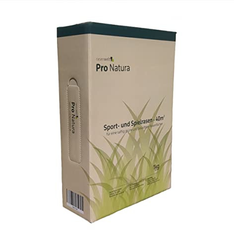 rasenwelt Pro Natura Rasensamen Sport und Spielrasen 1kg I ideales Rasen Saatgut zur Nachsaat und Neuanlage I für 40 m²